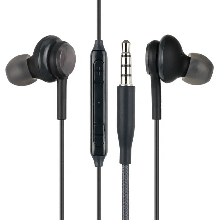3.5mm Wired Earbuds with Microphone - High-Quality Stereo Sound for Running, Gaming & Travel - Noise Isolating In-Ear Headphones for iPhone, Android & Laptops