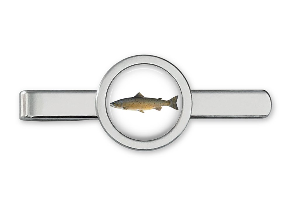 Premium Salmon Fish Tie Clip & Cufflinks Set - Elegant Men's Dress Accessories for Weddings, Business Meetings & Formal Events