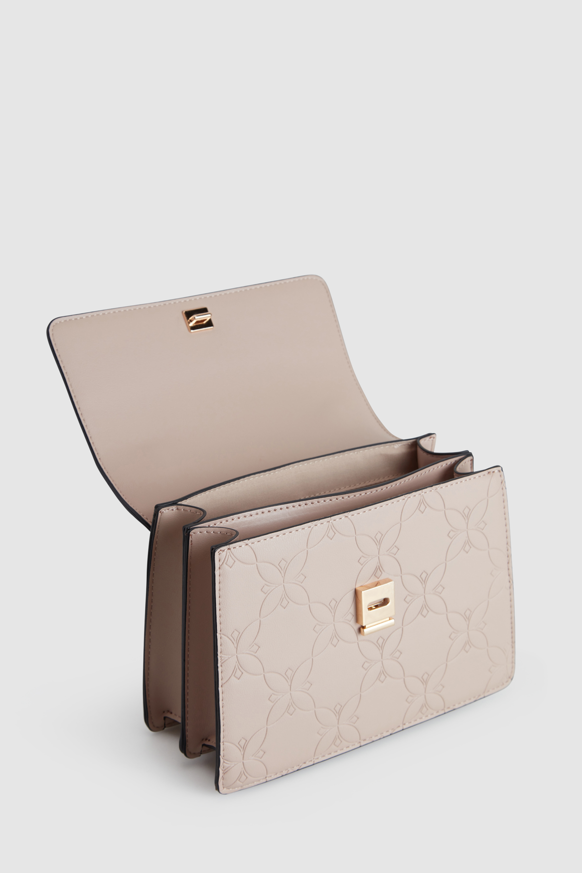 Stylish Embossed Leather Top Handle Handbag for Women - Perfect for Work, Office, and Evening Events