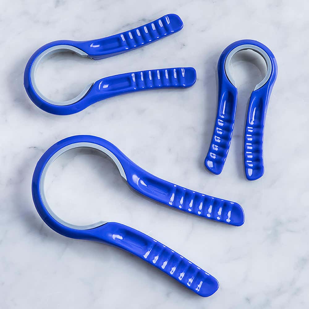 AS SEEN ON TV Jar Opener Set of 3 - Easy Grip Lid Remover for Tight Jars - Perfect for Kitchen, Seniors & Arthritis Sufferers (Model 80915)