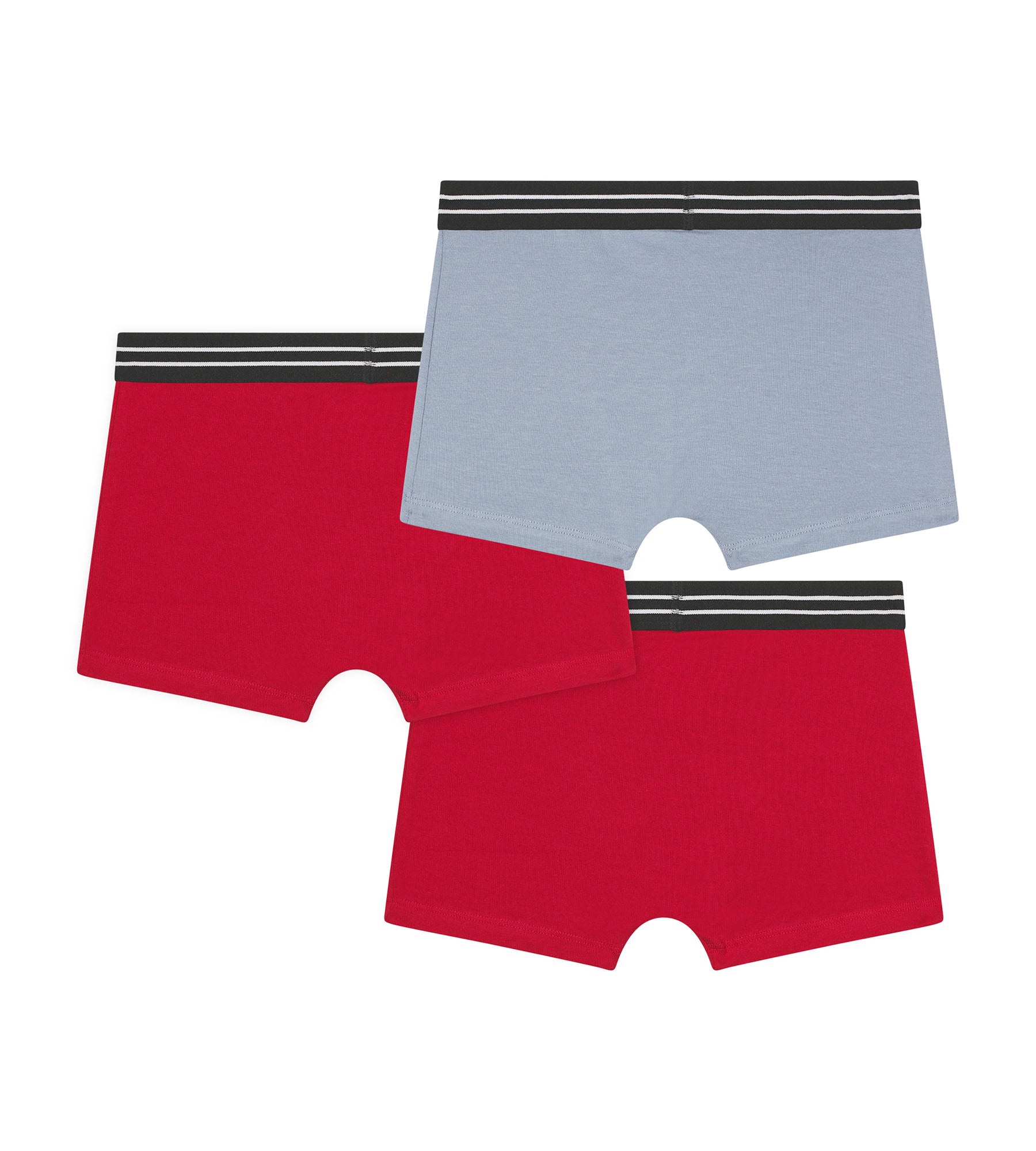 3 Pack Boys' Cotton Stretch Boxer Briefs - Red & Blue - Soft & Breathable Underwear for Kids - Perfect for School, Sports & Everyday Comfort