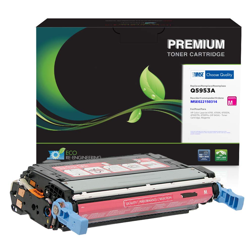 MSE Remanufactured HP Q5953A (HP 643A) Magenta Toner Cartridge Replacement - High Yield, Compatible with HP Printers | Perfect for Home Office, Small Business Printing Needs