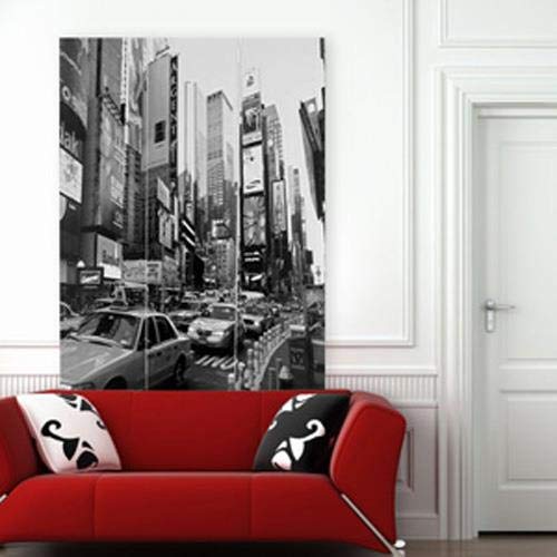 Stylish New York City Room Divider - Foldable Privacy Screen for Home & Office - Perfect for Studio Apartments, Dorms, and Open Spaces