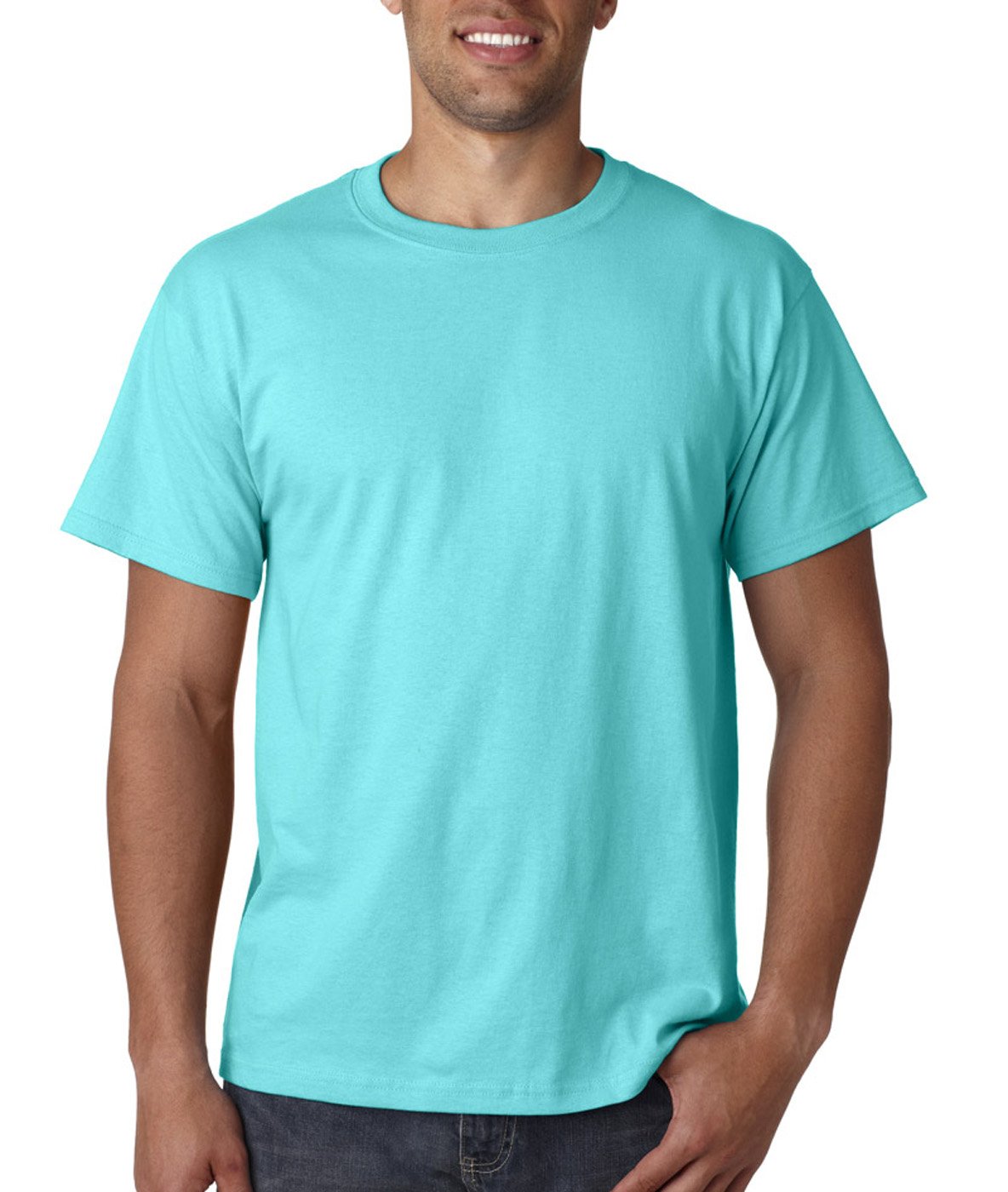5 oz. 100% Heavy Cotton HD T-Shirt for Men - 6 Pack (4XL, Scuba Blue) - Premium Comfort for Gym, Casual Wear & Everyday Use