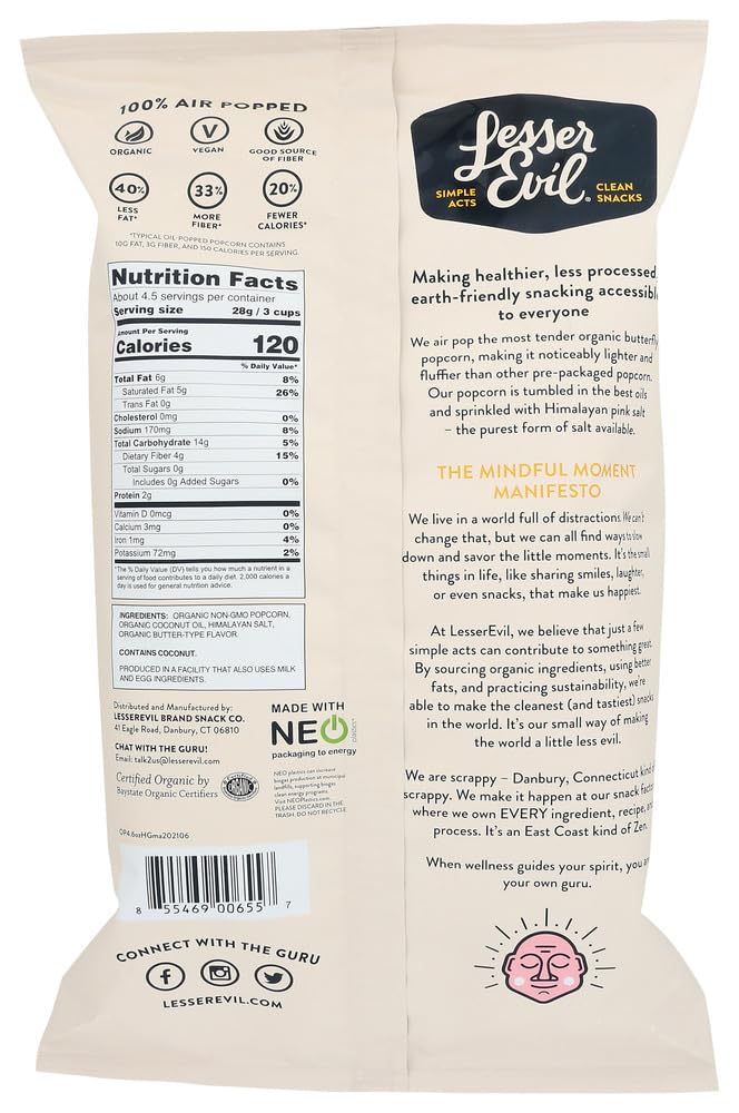 Organic Himalayan Gold Popcorn - Gluten Free, Non-GMO, 4.6oz (Pack of 3) | Healthy Snack for Movie Nights, Parties & On-the-Go Munching