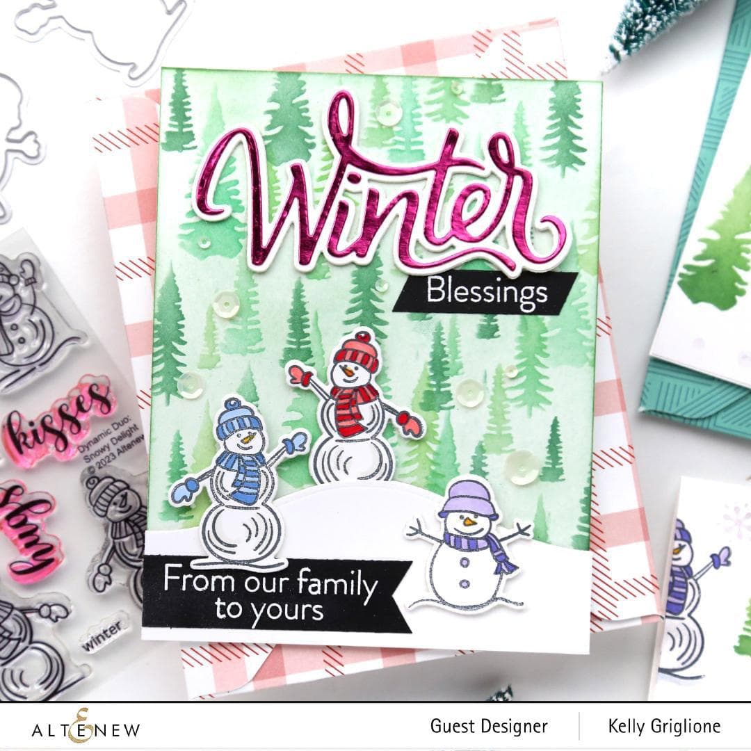Dynamic Duo: Snowy Delight Add On Die Set for Card Making & Scrapbooking - Perfect for Winter Crafts and DIY Greeting Cards