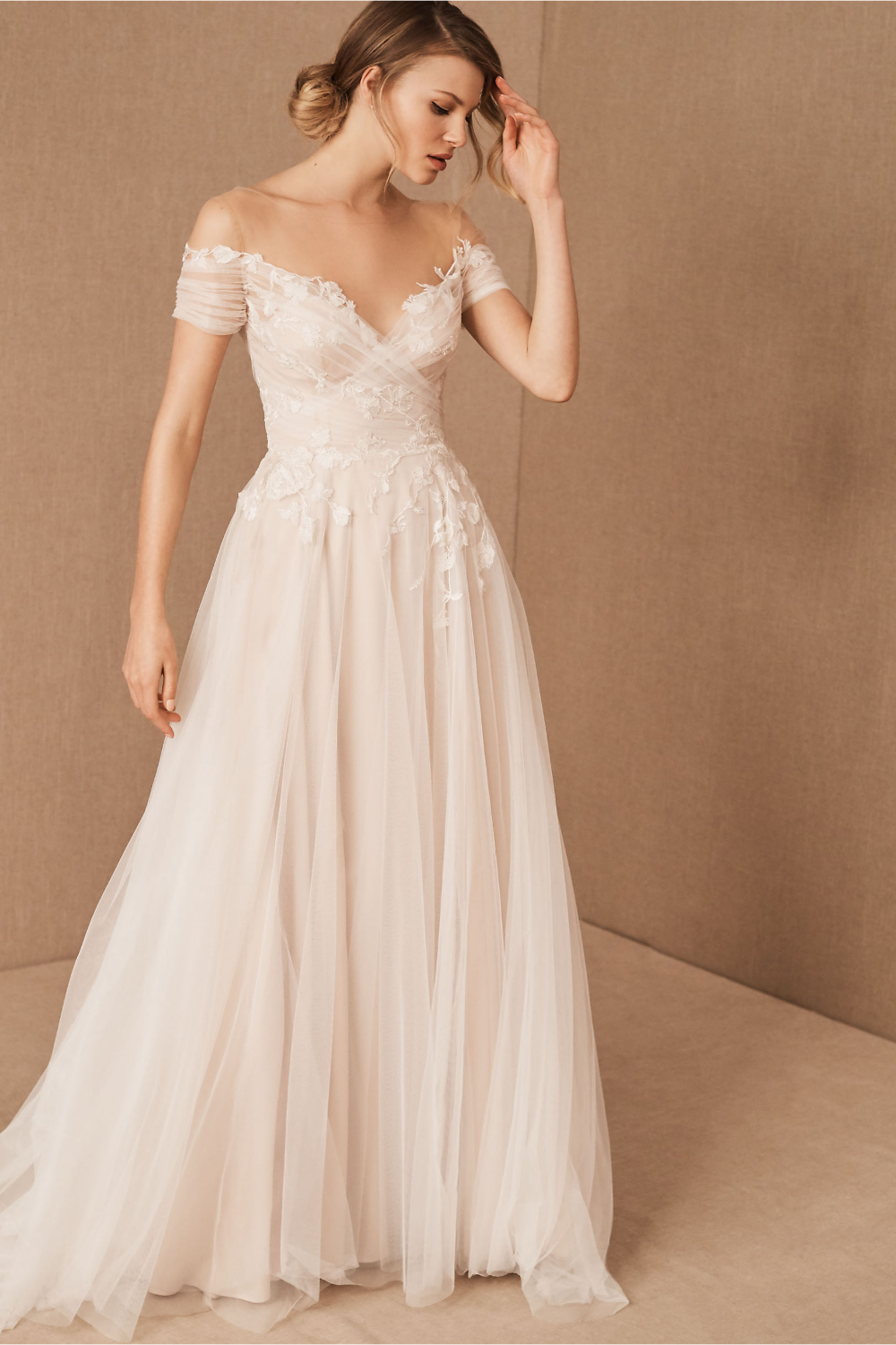 BHLDN Willowby Katara Wedding Gown - Elegant Lace Bridal Dress for Beach, Garden & Boho Chic Ceremonies | Perfect for Outdoor & Destination Weddings