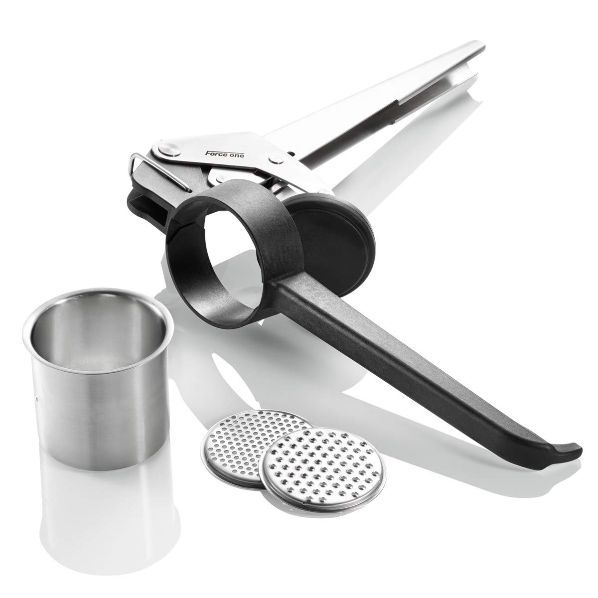 GEFU Force One Stainless Steel Potato Press, Juice Extractor & Spaetzle Maker - 37 cm (13110) - Perfect for Juicing, Mashed Potatoes & German Cuisine