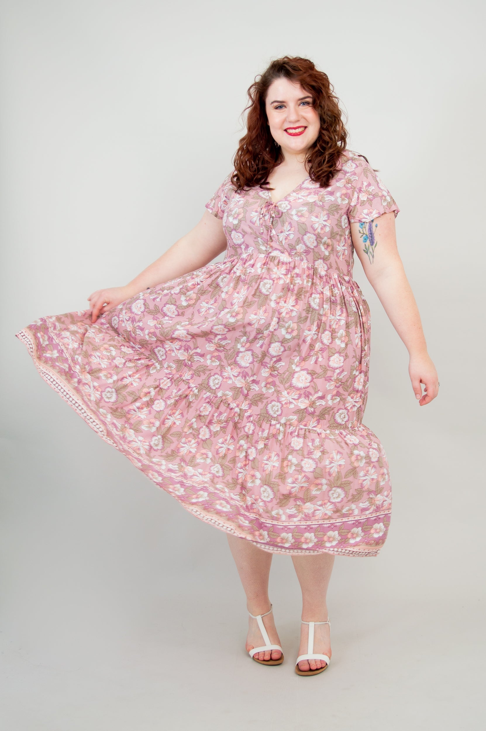 Julie Dress for Women - Elegant Siena Floral Print Summer Dress | Perfect for Casual Outings, Beach Vacations & Date Nights