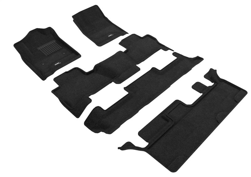 3D Maxpider Custom Fit Floor Mats for 2015-2020 Chevrolet Tahoe - Premium All-Weather Protection for 1st, 2nd & 3rd Row Seating (Black) - Perfect for Family Road Trips, Off-Road Adventures & Everyday Commuting