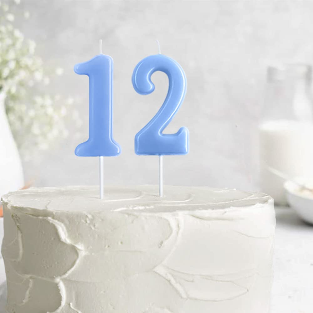 1st Birthday Candle - Large 2.76 Inch Number 1 Candle for Cake Decorating | Blue Birthday Party, Wedding & Anniversary Celebration Supplies | Perfect for Baby's First Birthday, Smash Cakes & Special Occasions