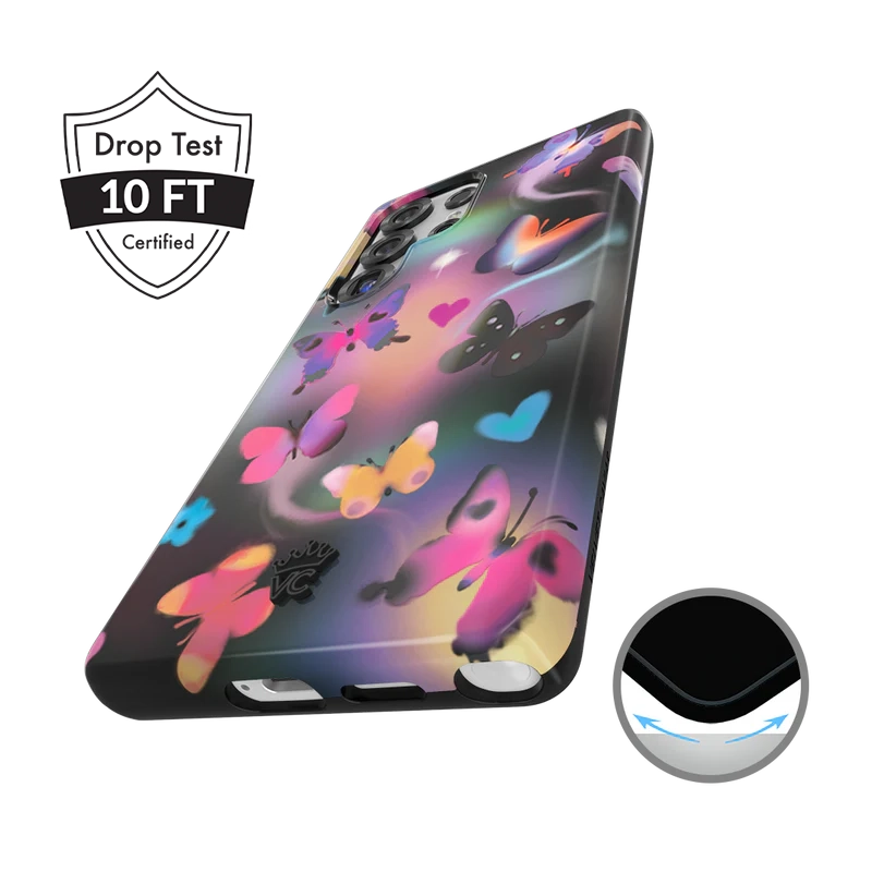 Aurora Butterfly Samsung Phone Case - Elegant Floral Design Protective Cover for Samsung Galaxy Series | Perfect for Daily Use, Travel & Gifting