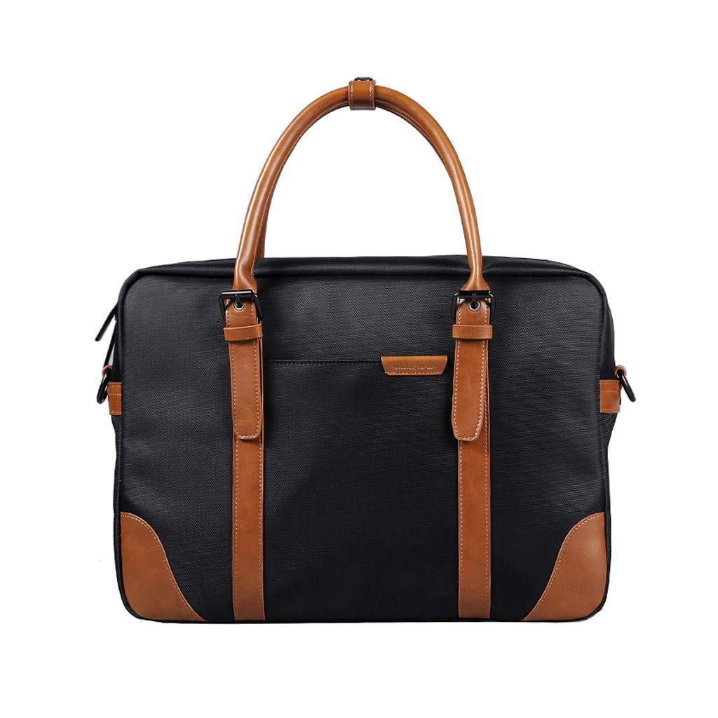 XYZS 15.6-inch Laptop Bag for Men - Slim Business Briefcase with USB Charging Port, Water-Resistant Computer Bag (Black) - Perfect for Office, Travel & College