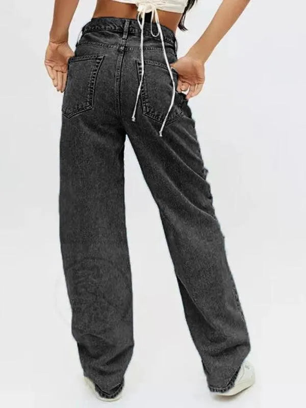 Women's Ripped Baggy Jeans - Distressed Denim Pants for Casual Streetwear & Fashion Outfits | Perfect for Everyday Wear, Parties & Urban Style