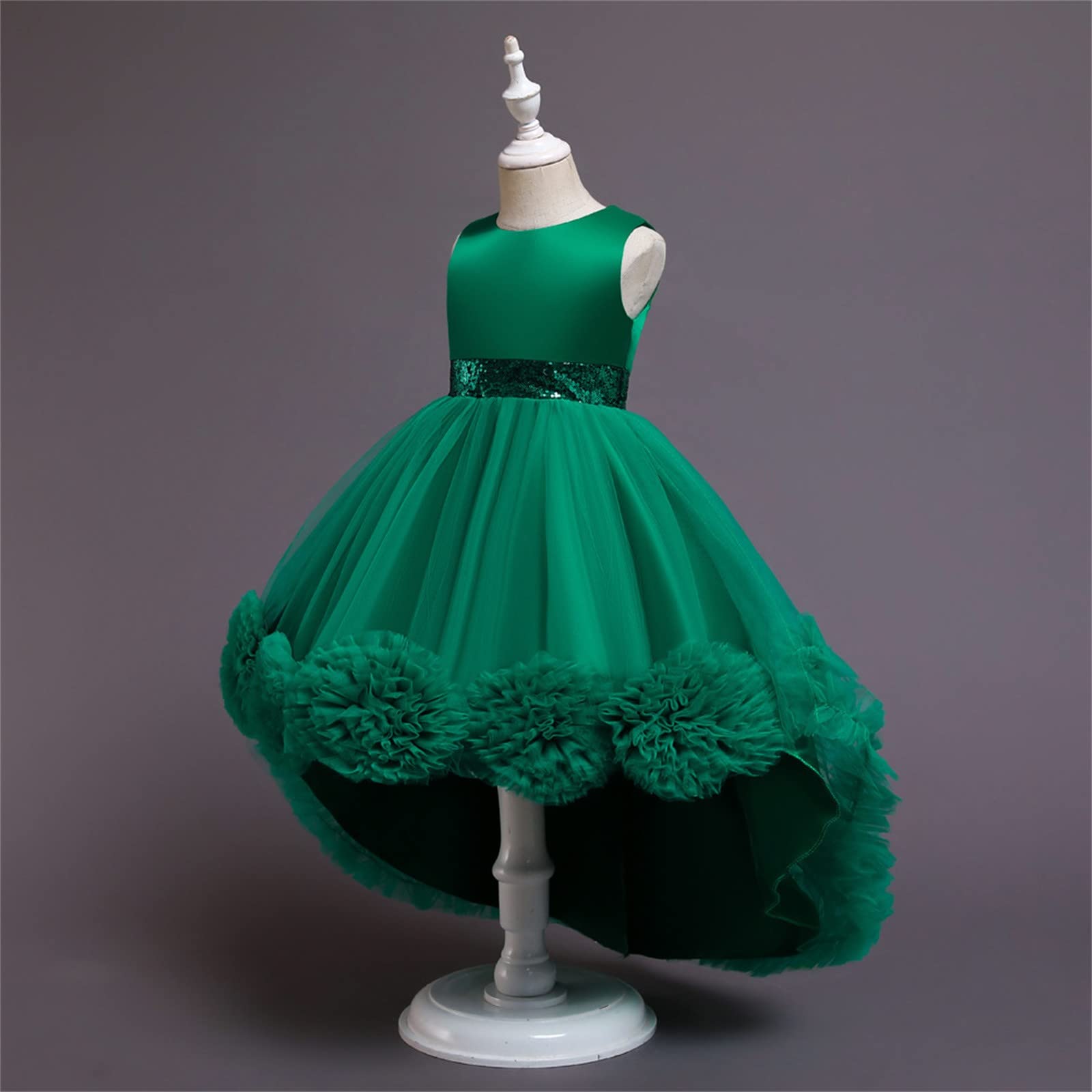 Toddler Girls Sleeveless Princess Party Dress with Bowknot - Fluffy Tulle Pageant Gown for Birthday, Pageant, Photo Shoot & Special Occasions
