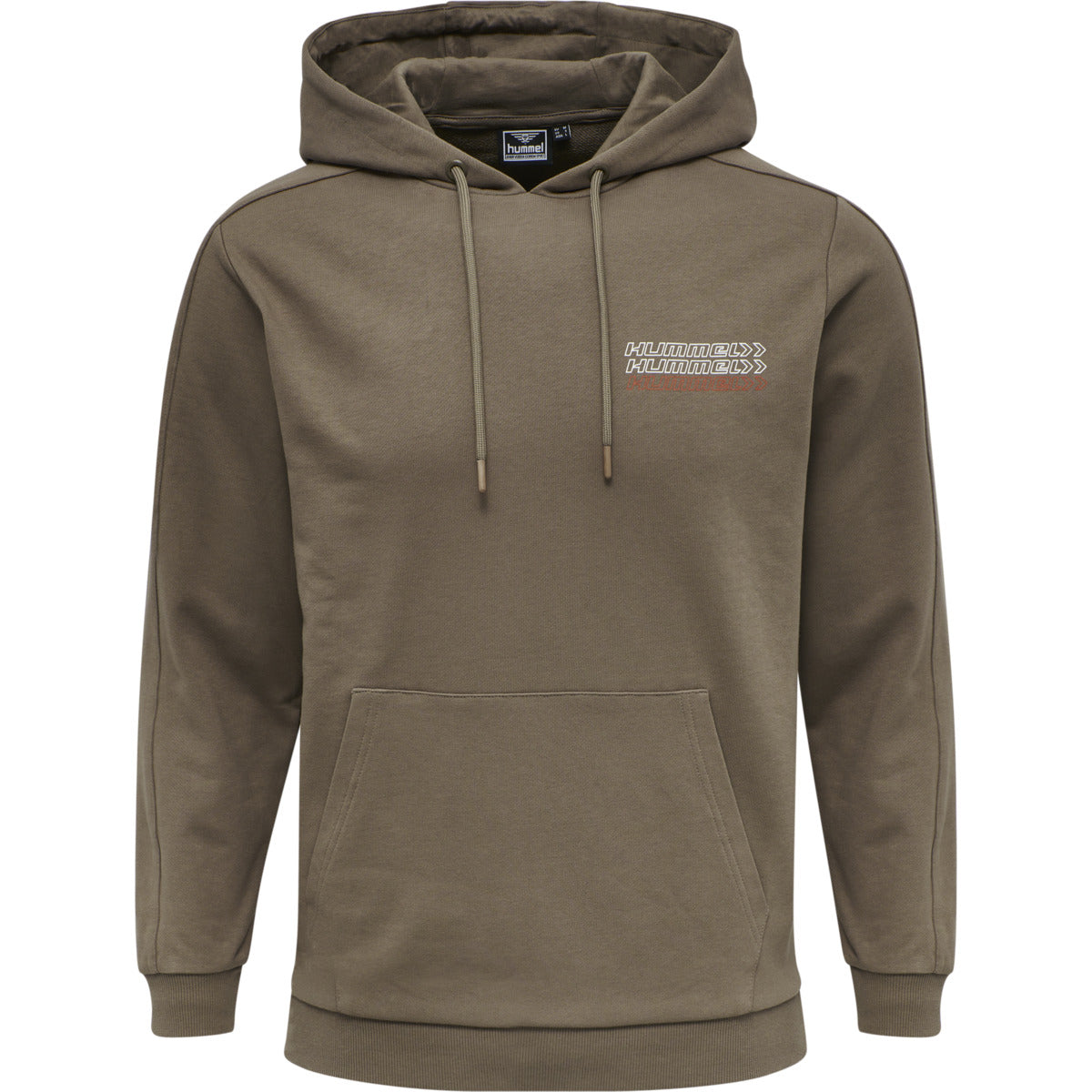 Hummel HMLDENNIS Hoodie for Men - Soft Cotton Pullover Sweatshirt with Kangaroo Pocket | Walnut Brown | Casual Streetwear & Loungewear | Perfect for Gym, Travel, and Everyday Wear