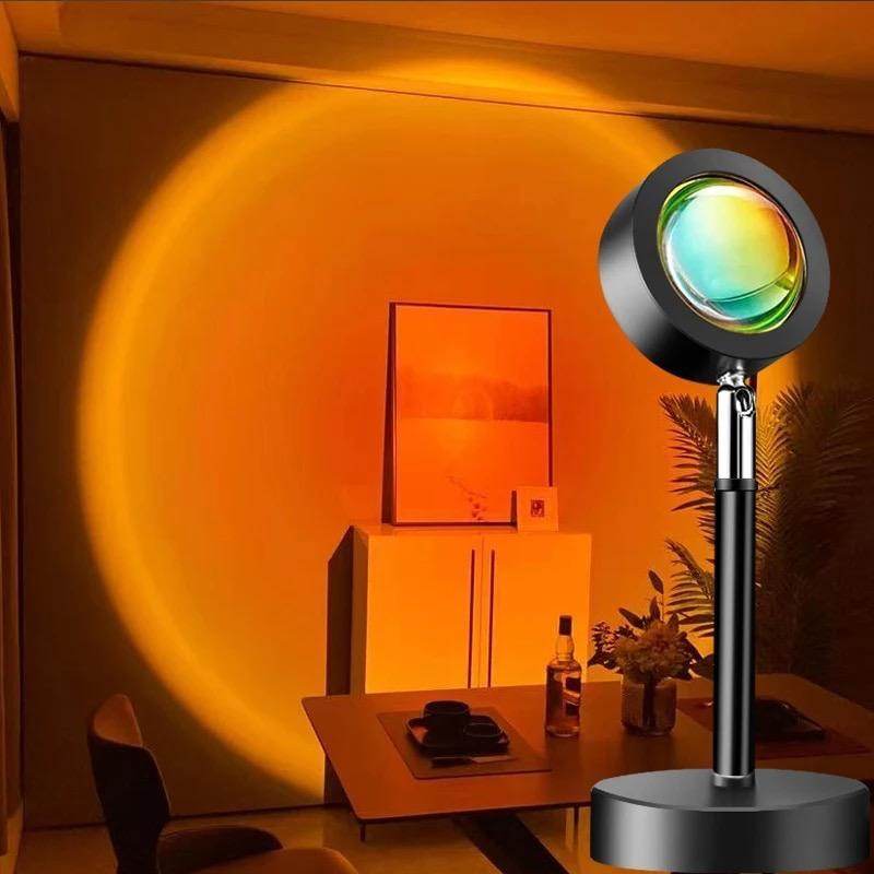 Sunset Projection Lamp - Romantic Sunset Mood Light for Bedroom, Living Room & Party Decor - Creates Stunning Sunset Ambiance for Relaxation, Meditation & Home Decoration
