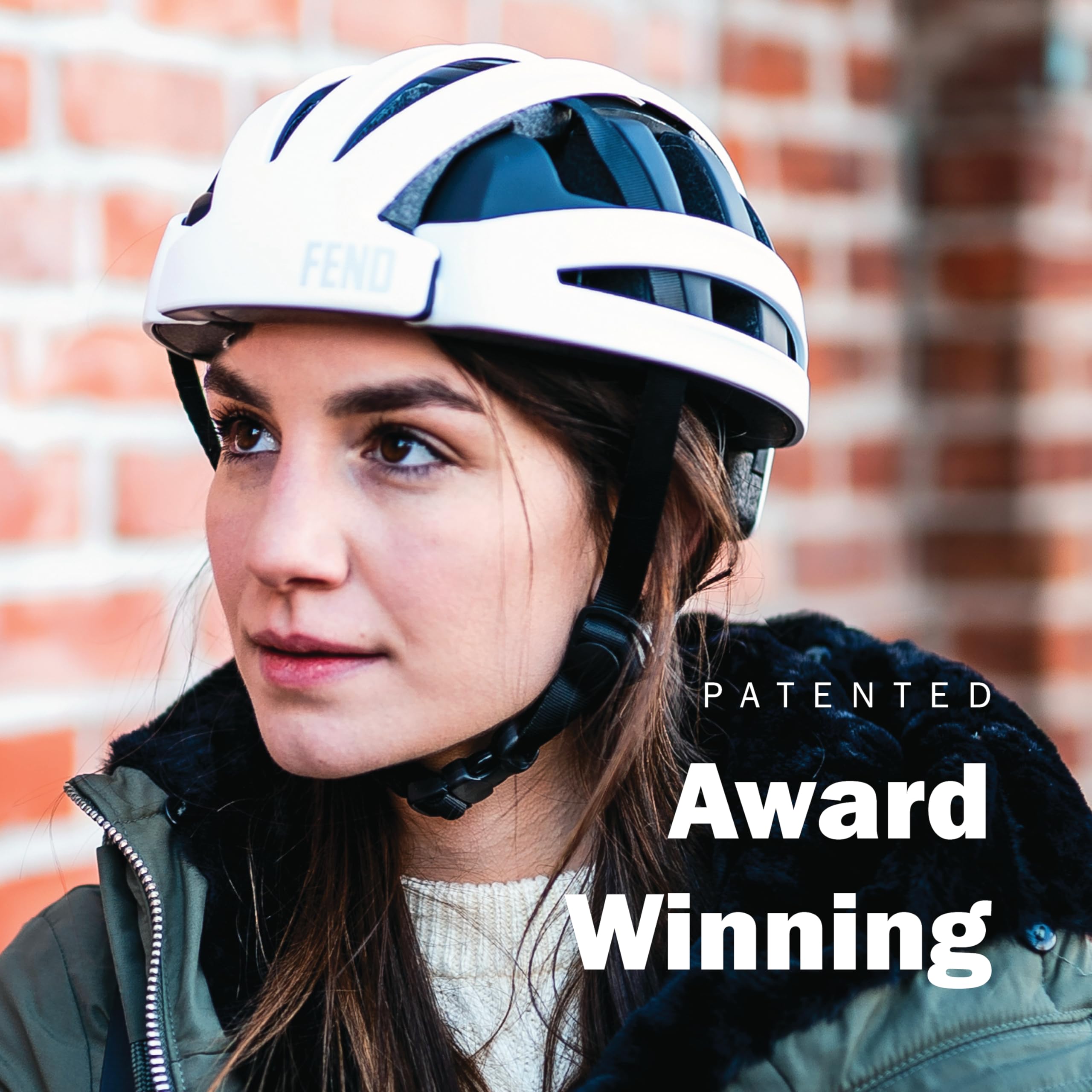 FEND One Foldable Bike Helmet for Adults - 50% Collapsible, Safety Certified Cycling Helmet for Men & Women - Perfect for Bicycle, Road Bike, Scooter & Commuter Cycling - Lightweight & Portable for Travel & Outdoor Adventures