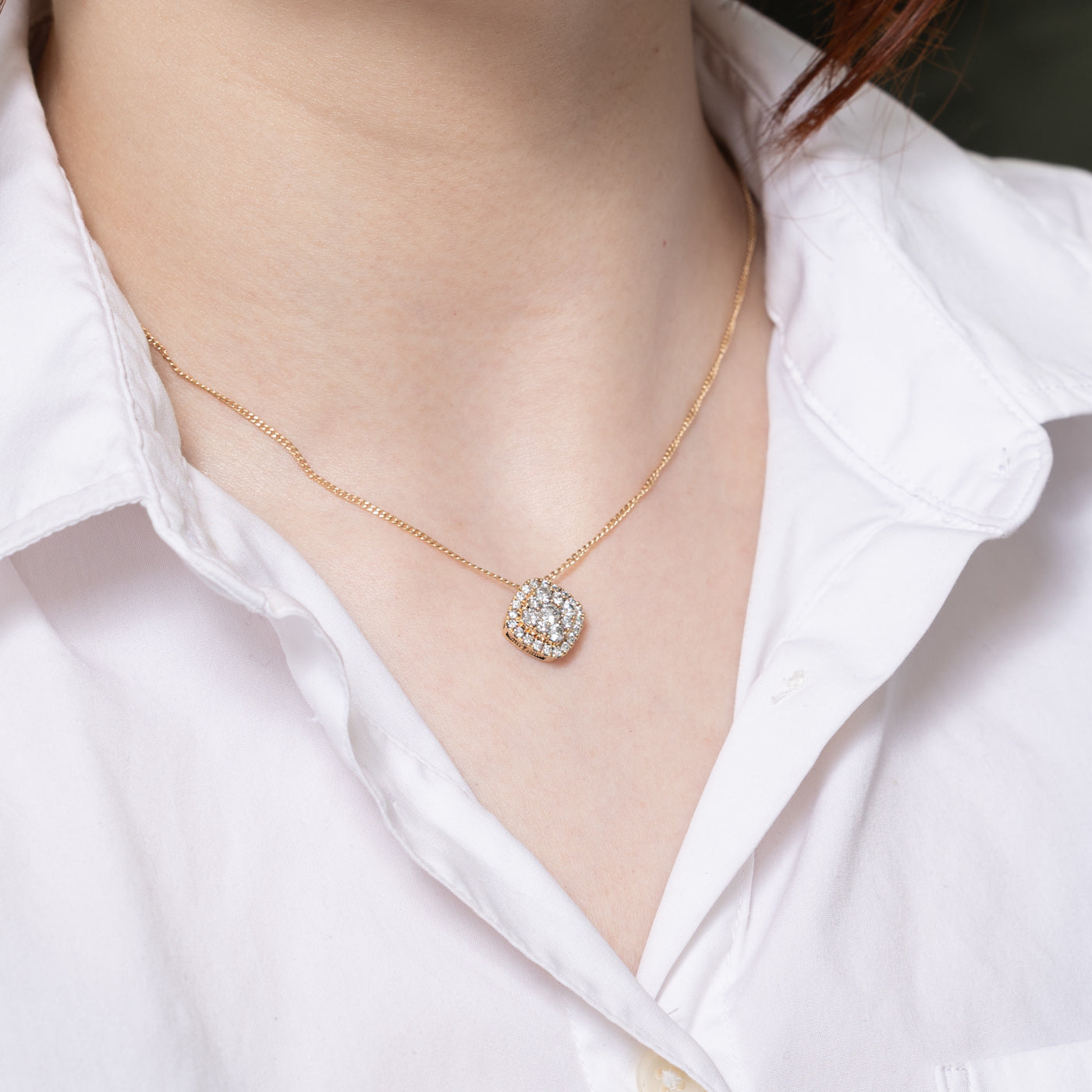 1.00ctw Diamond Cluster Pendant Necklace for Women - Elegant Wedding, Anniversary & Evening Jewelry Gift