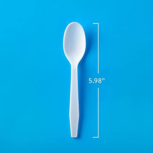 Premium Heavyweight White Plastic Disposable Cutlery Set - Spoons, Forks & Knives - Ideal for Home, Office, Picnics, Parties & Outdoor Dining
