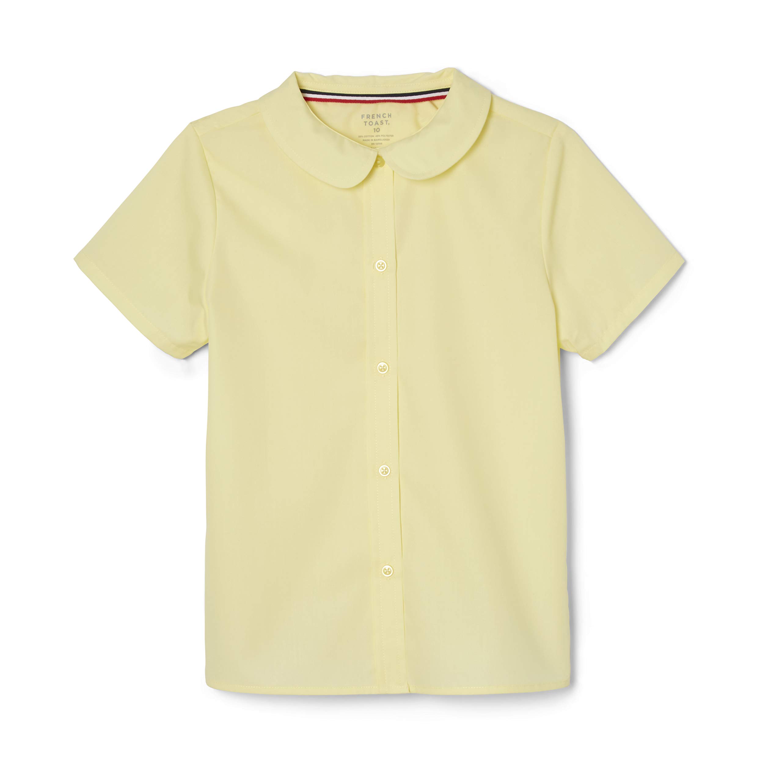 French Toast Girl's Short Sleeve Peter Pan Collar Blouse - Classic & Plus Size Tops for School, Tea Party & Special Occasions
