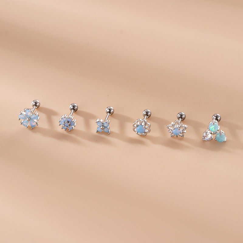 20G Small Flower Helix Stud Sleeper Earrings for Cartilage Piercing | HSPJ777 | Perfect for Everyday Wear, Gifts & Special Occasions