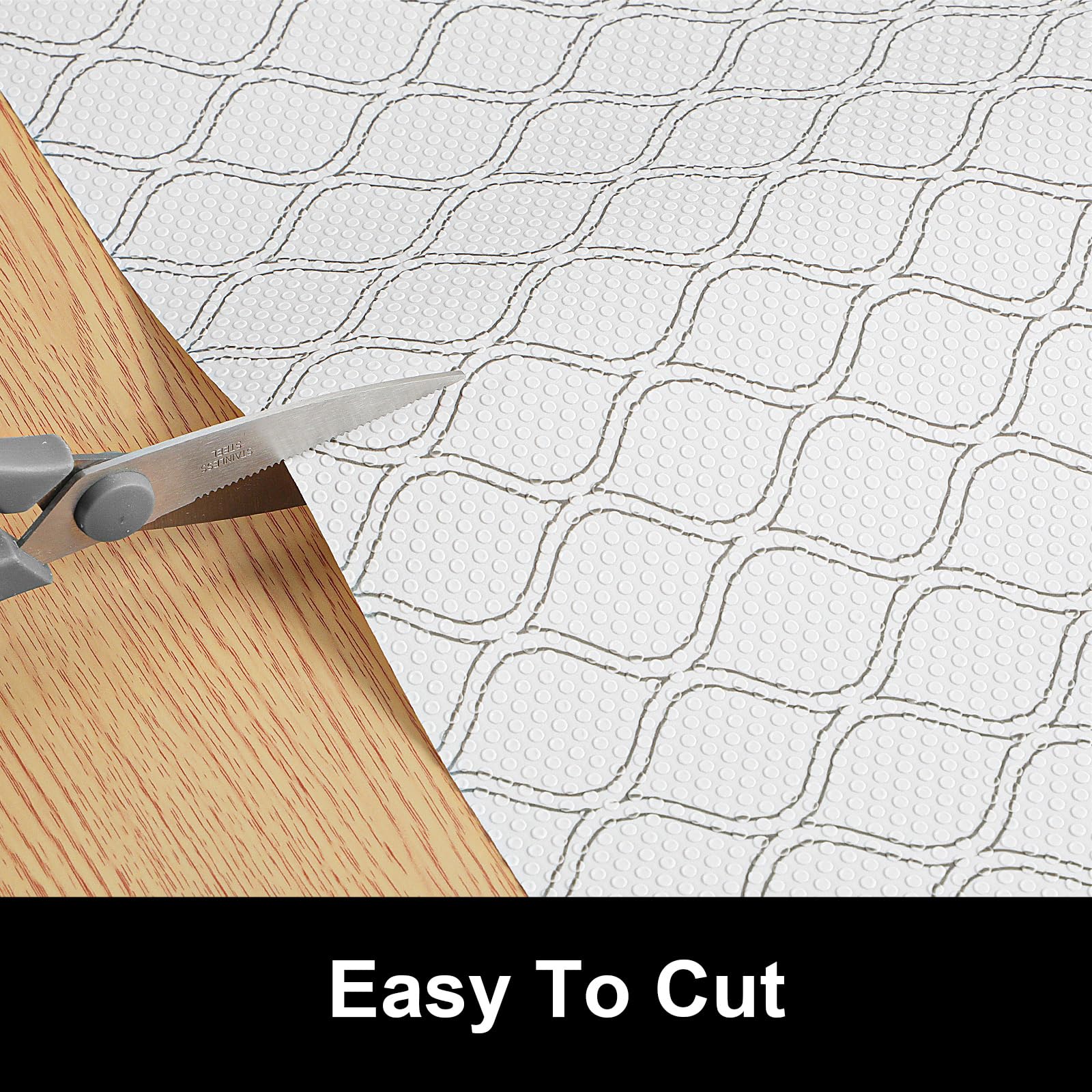 Non-Slip Cooyes Drawer and Shelf Liner - Thick Grip Mats for Kitchen Cabinets, Desks, Shelves, Bathroom Drawers & Fridge - Durable Cabinet Protection for Home & Office Organization
