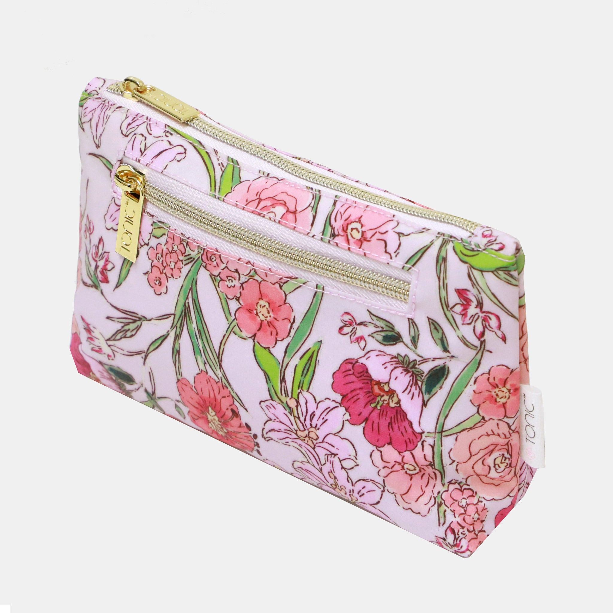 Elegant Small Cosmetic Bag - Fleur Rose Design | Perfect for Travel, Makeup Organizer & Gift Idea