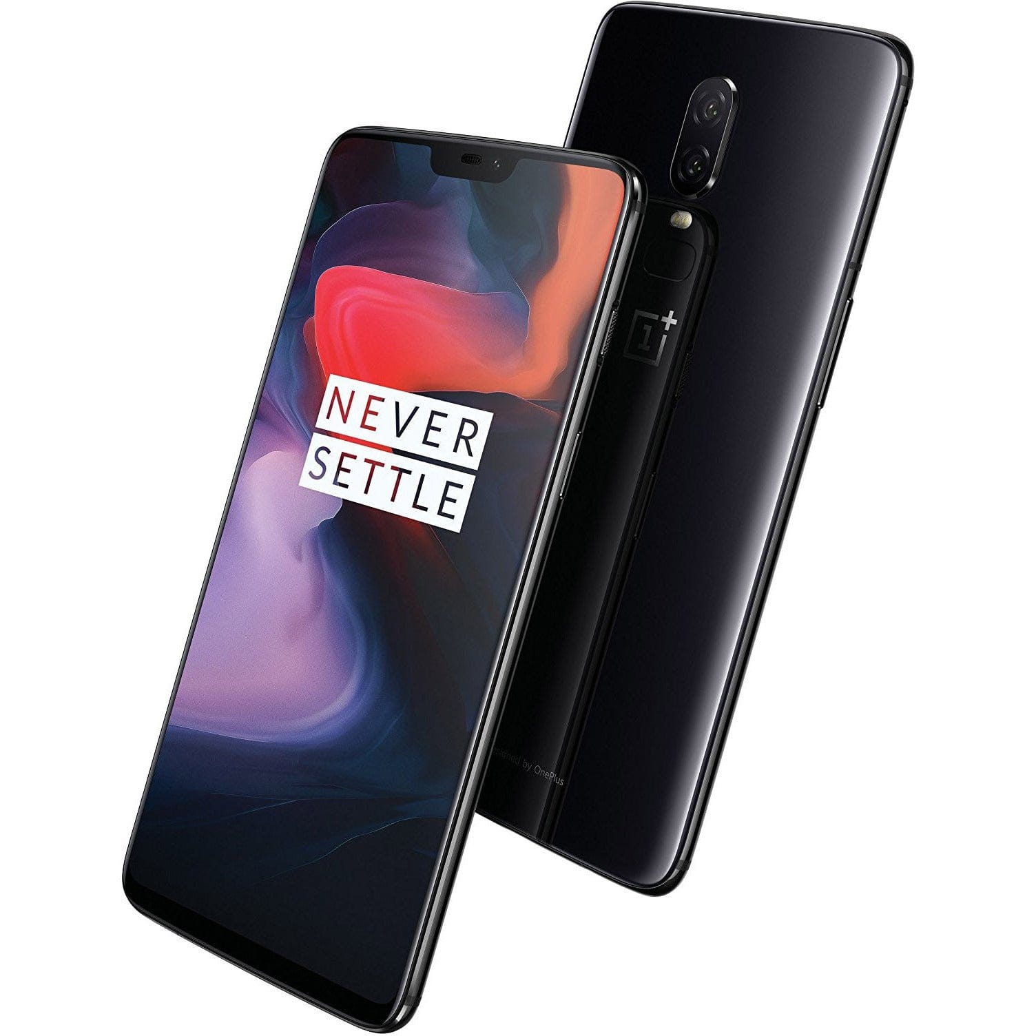 OnePlus 6 64GB Unlocked Smartphone - Mirror Black & Midnight Black | Dual SIM, Snapdragon 845, 6.28