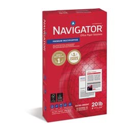 NAVIGATOR NMP1420 Premium Multipurpose Copy Paper - 97 Brightness, 20lb, 8.5x14 Inches, White, 5000 Sheets per Carton - Ideal for Office Printing, Copying & Document Archiving