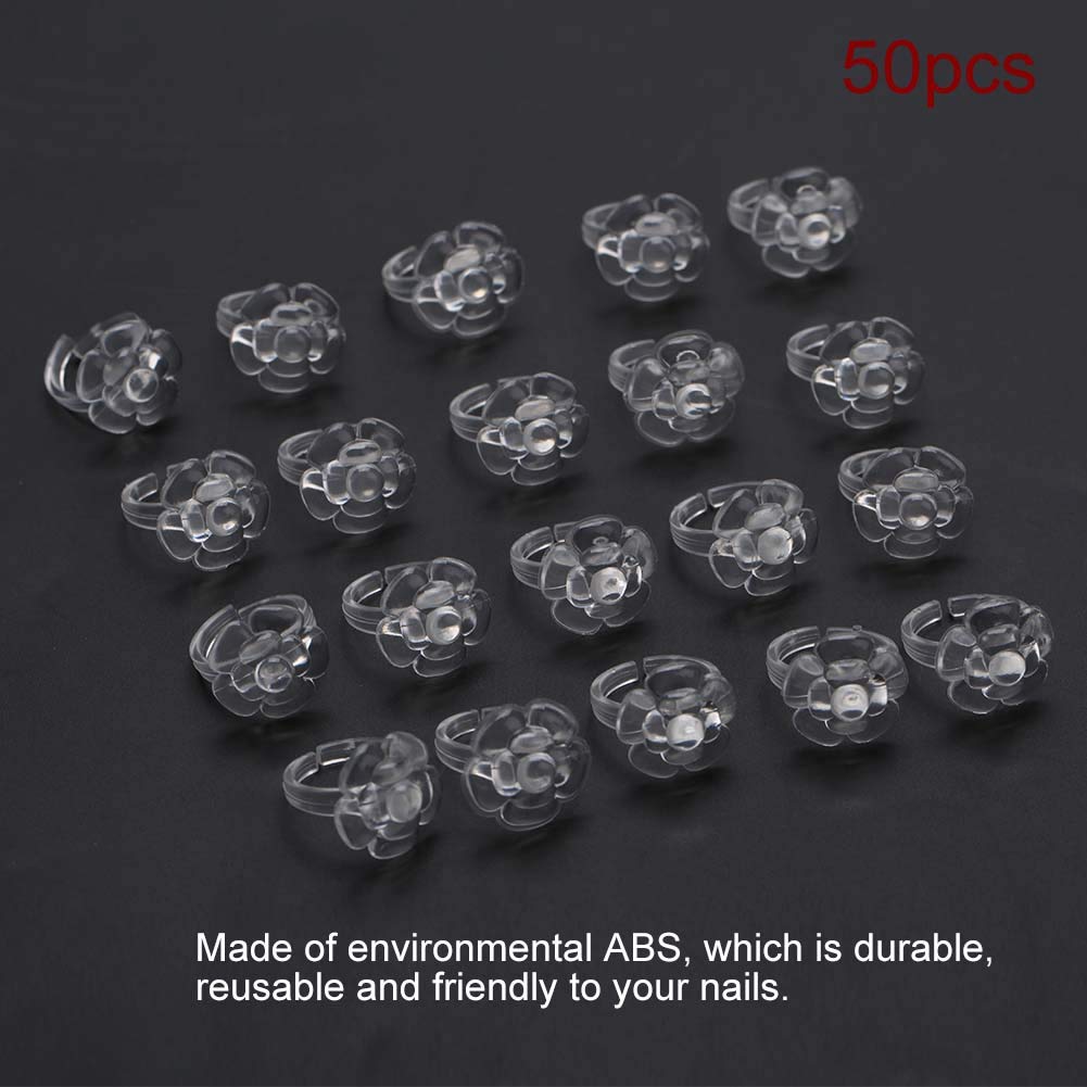 50Pcs/Set Nail Polish Color Display Rings - Flower & Butterfly Nail Art Swatch Wheels for Salon & DIY Manicure | Perfect for Nail Technicians & Home Use