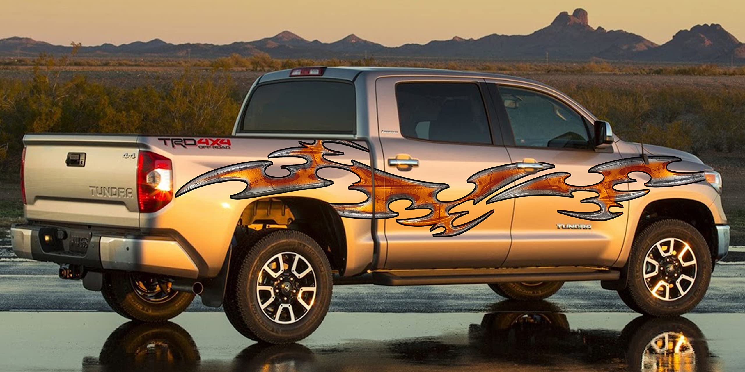 Premium Carbon Fiber Tribal Truck Vinyl Graphics Decal - 20x60 Inches - Waterproof & UV Resistant - Easy to Apply - Enhance Your Truck's Style for Off-Roading & Custom Car Shows