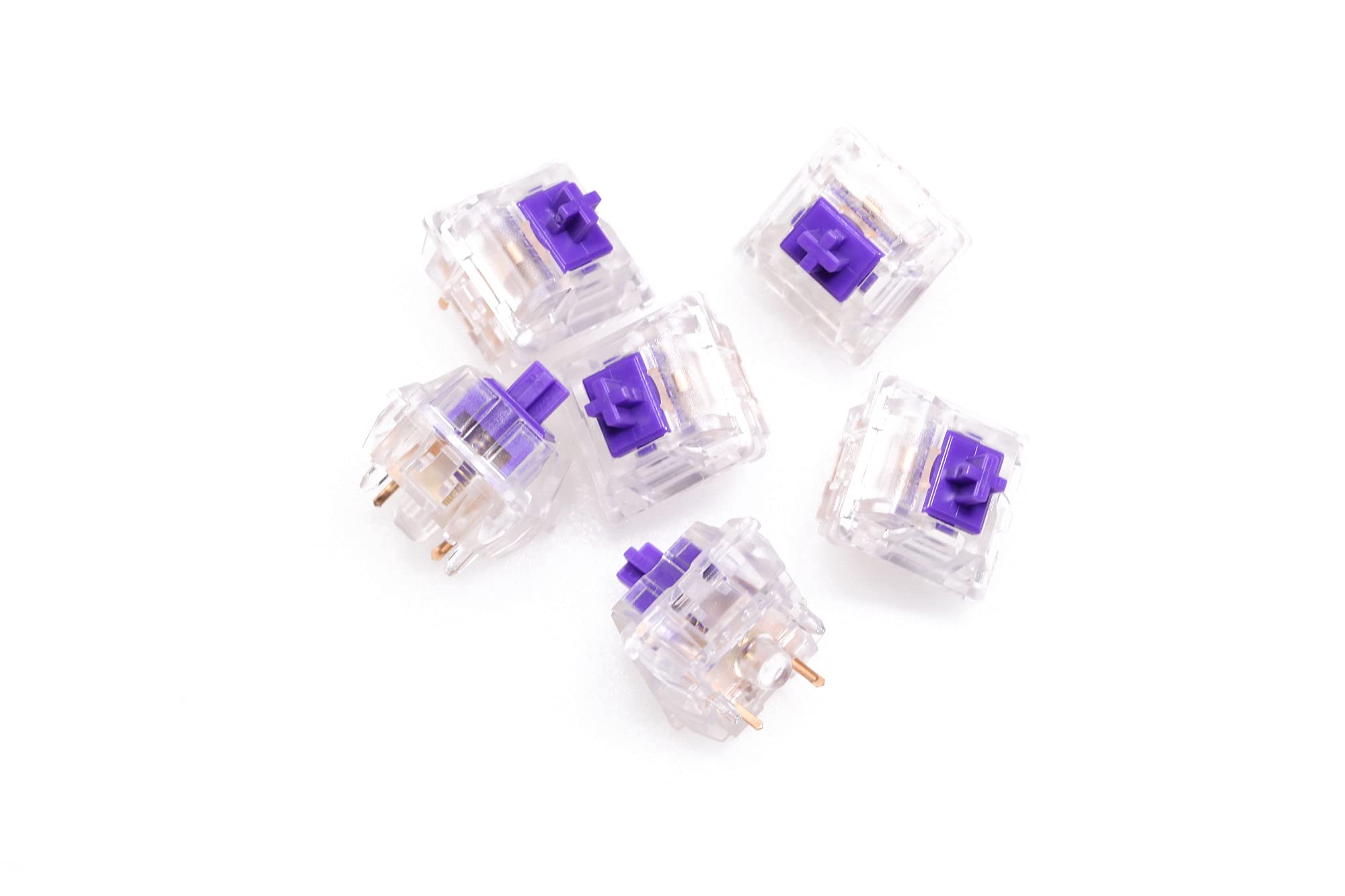 Gateron Zealio V2 Tactile Mechanical Keyboard Switches - 62g/65g/67g/78g Options, 5-Pin SMD RGB Compatible, Purple MX Stem (70-Pack) | Perfect for Gaming, Typing & Custom Keyboard Builds