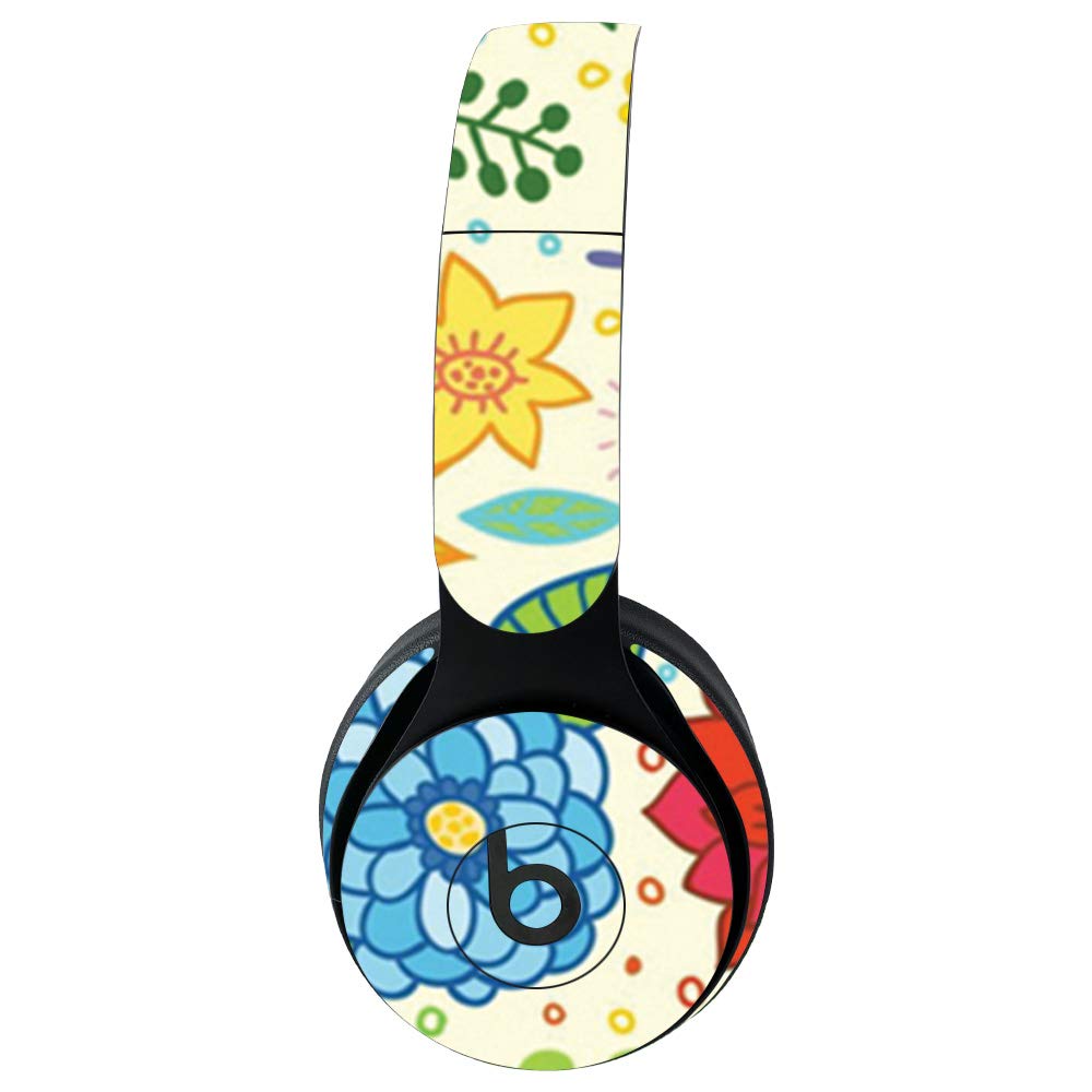 MightySkins Vinyl Decal Wrap Cover for Beats Solo Pro Wireless Headphones - Flower Garden Design | Protective, Durable, Customizable Skin | Easy to Apply & Remove | Made in USA | Perfect for Travel, Workouts & Personalization