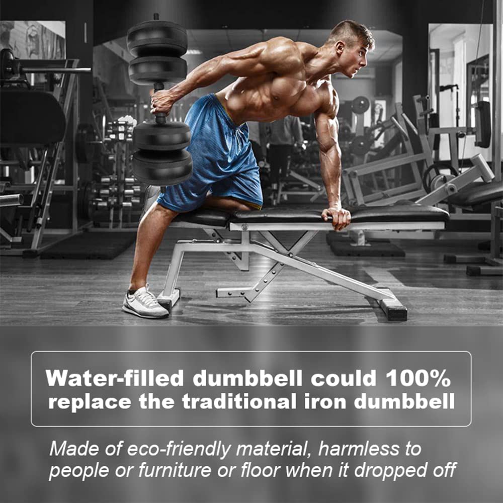Adjustable Water-Filled Dumbbells Set - Portable Travel Weights for Gym, Home & Outdoor Fitness Training - Perfect for Strength Training, Cardio & Full-Body Workouts