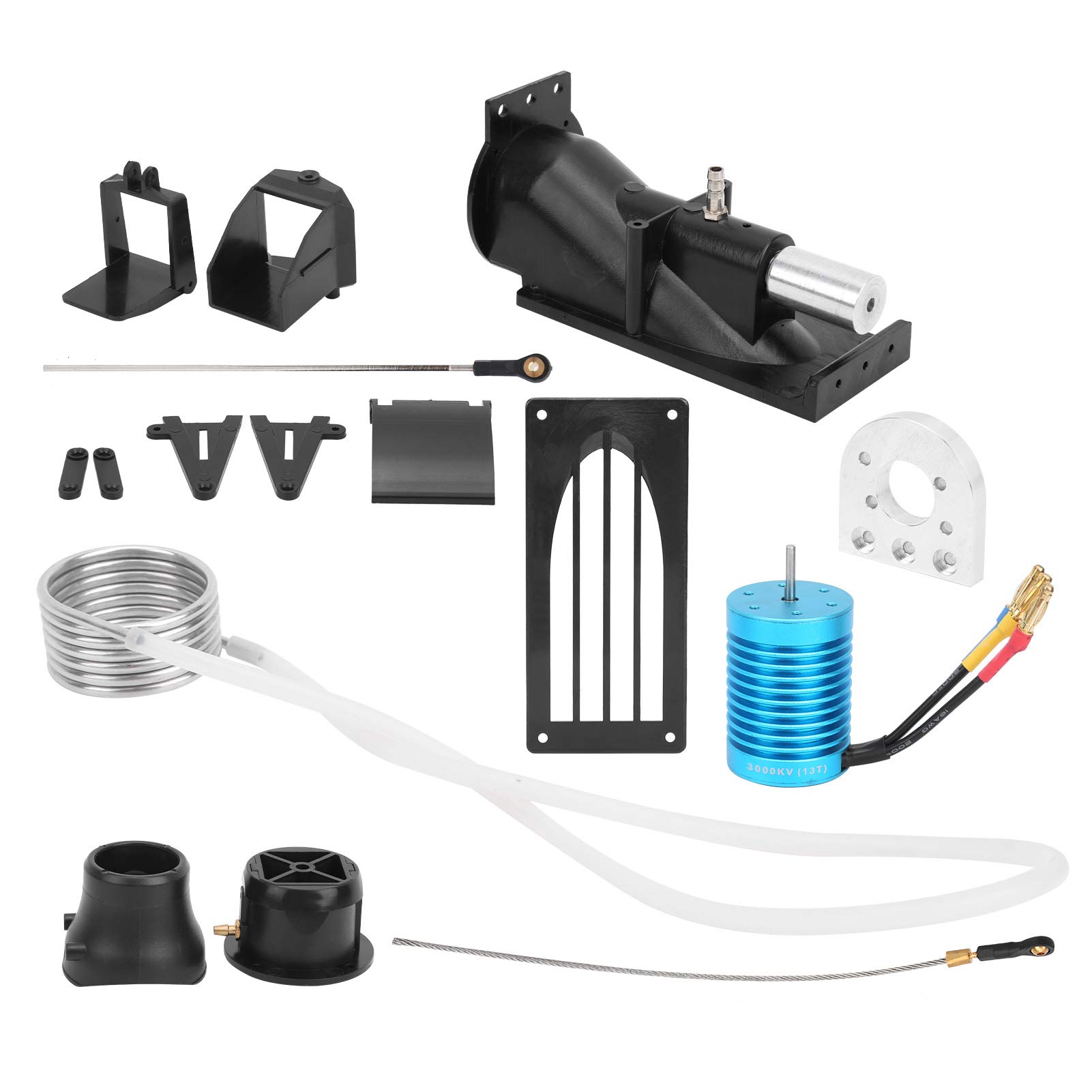 Jazar RC Spray Water Thruster - Durable Metal & Plastic Accessory for 1/10 & 1/8 Scale RC Boats | Perfect for High-Speed Racing & Water Performance Upgrades