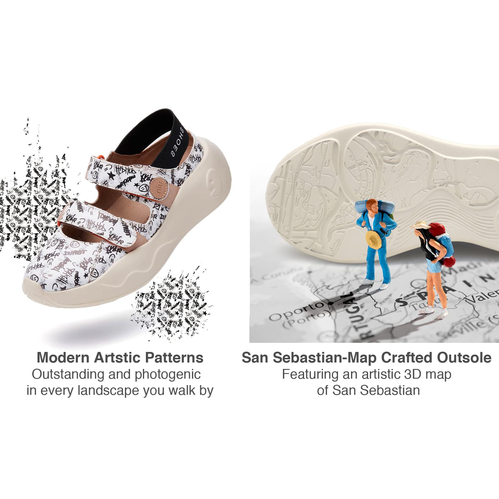 UIN Women's Closed Toe Outdoor Sandals - Lightweight Hiking & Walking Shoes for Summer Travel, Beach, Water Sports & Casual Wear