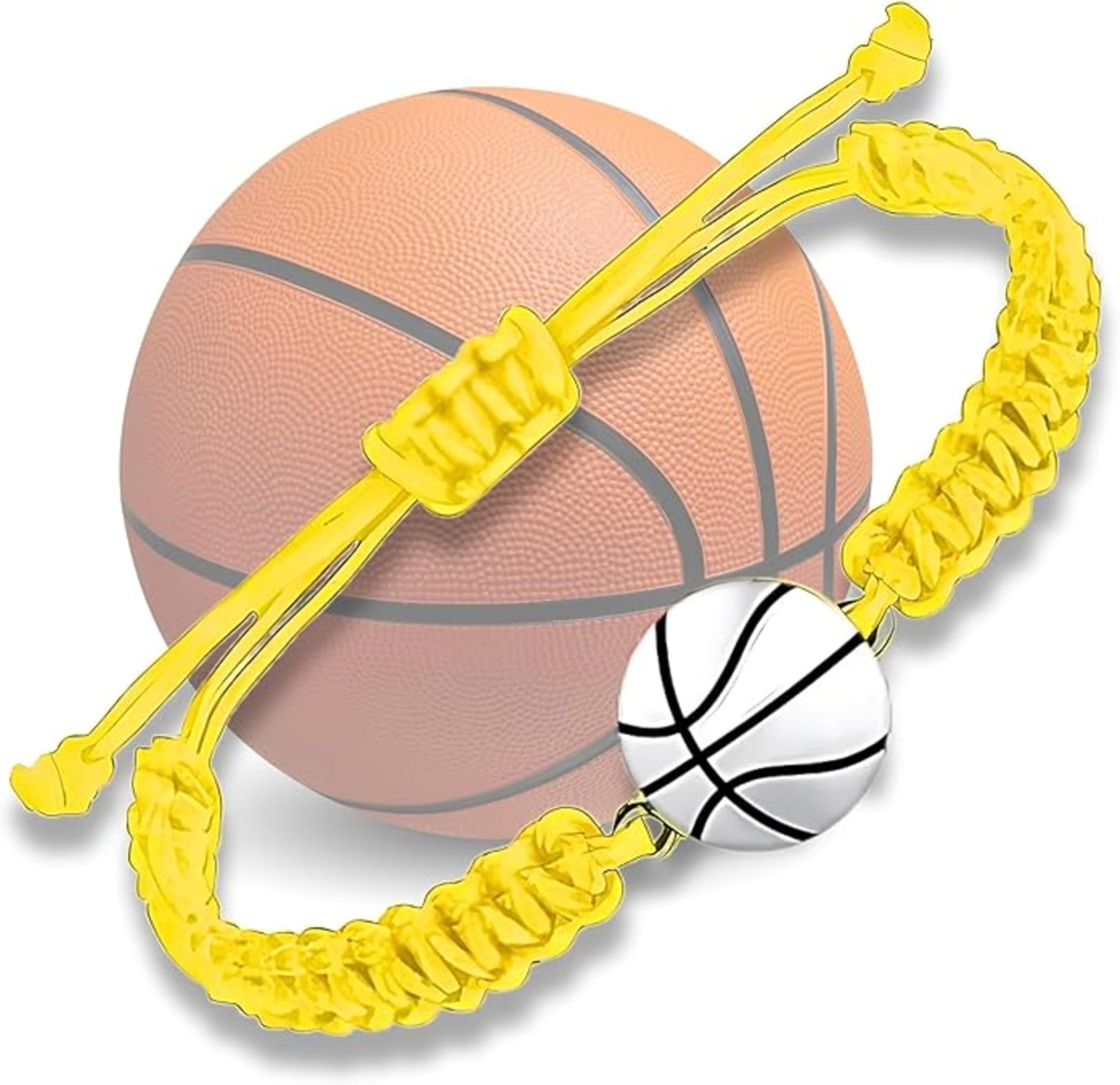 Sportybella Adjustable Unisex Basketball Charm Bracelet - Basketball Player Gift & Friendship Souvenir - Perfect for Games, Training & Fan Support