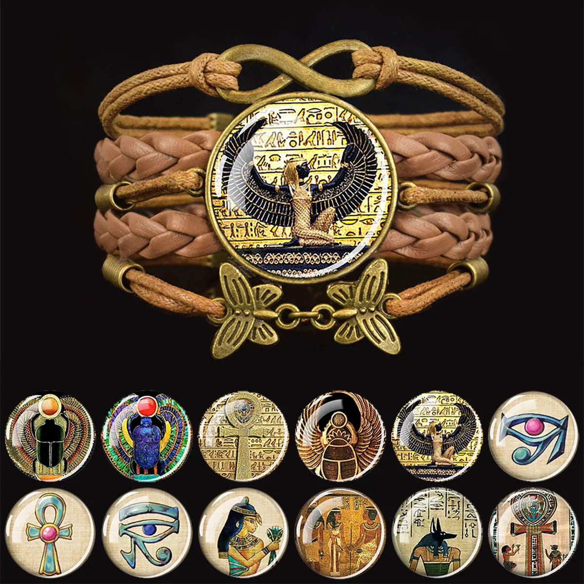 Egyptian Kingdom Bracelet - Handmade Ancient Egyptian Style Jewelry for Women | Perfect for Boho Fashion, Cultural Events & Gift Giving