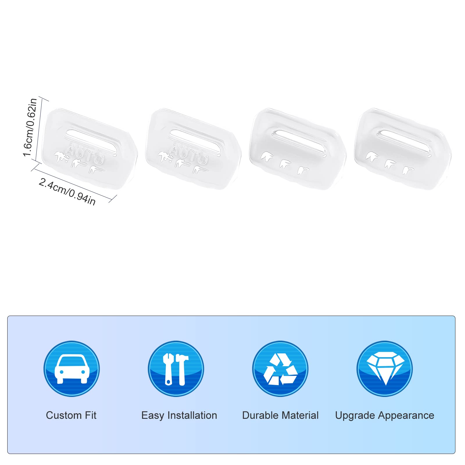 4PCS White Window Switch Button Cover Trim Interior Accessories for Jeep Wrangler JL JLU Gladiator JT 2018-2023 - Upgrade Your Ride with Stylish Protection (Perfect for Off-Roading & Daily Commute)