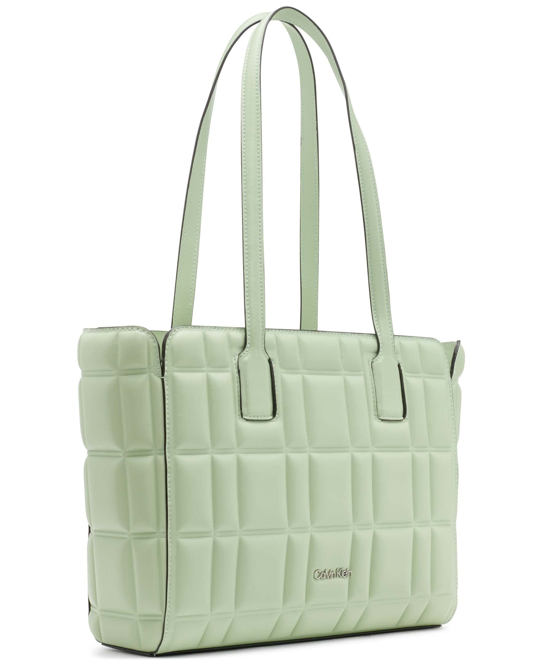 Calvin Klein Noa Top Zip Tote Bag for Women - Stylish Leather Handbag with Zipper Closure, Perfect for Work, Travel & Everyday Use