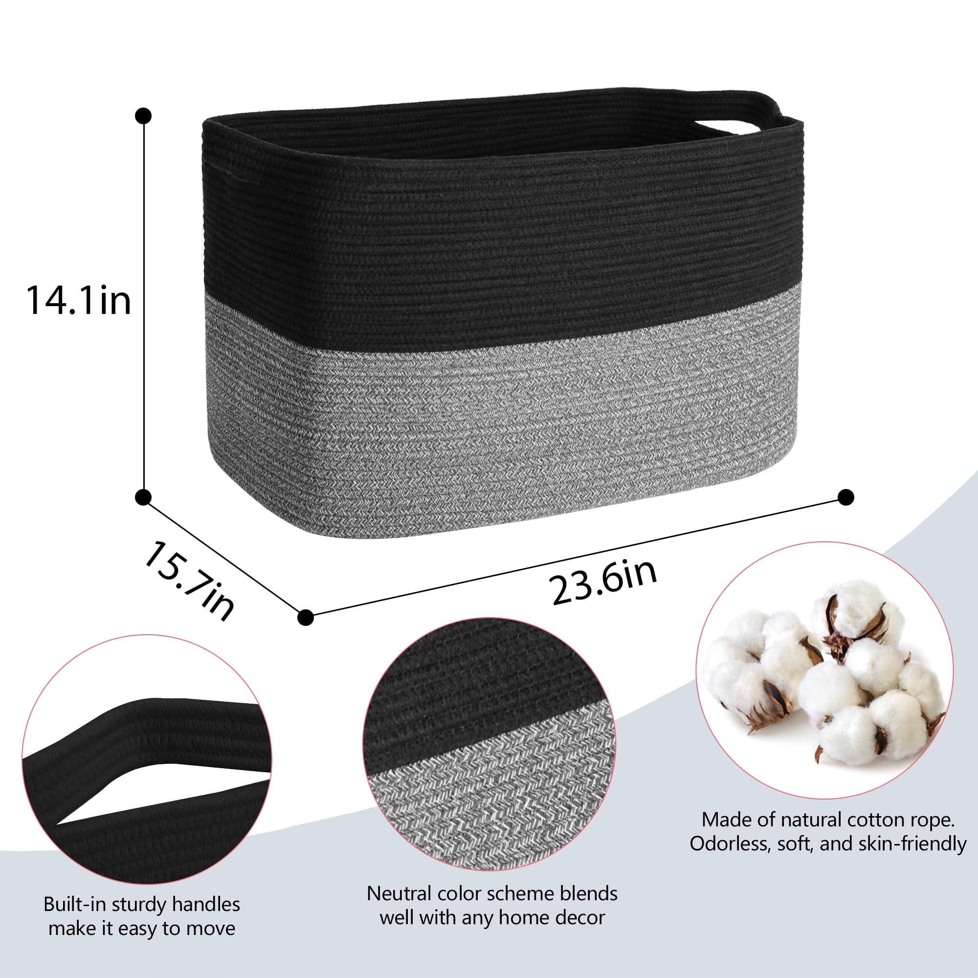 Large Woven Storage Basket 24