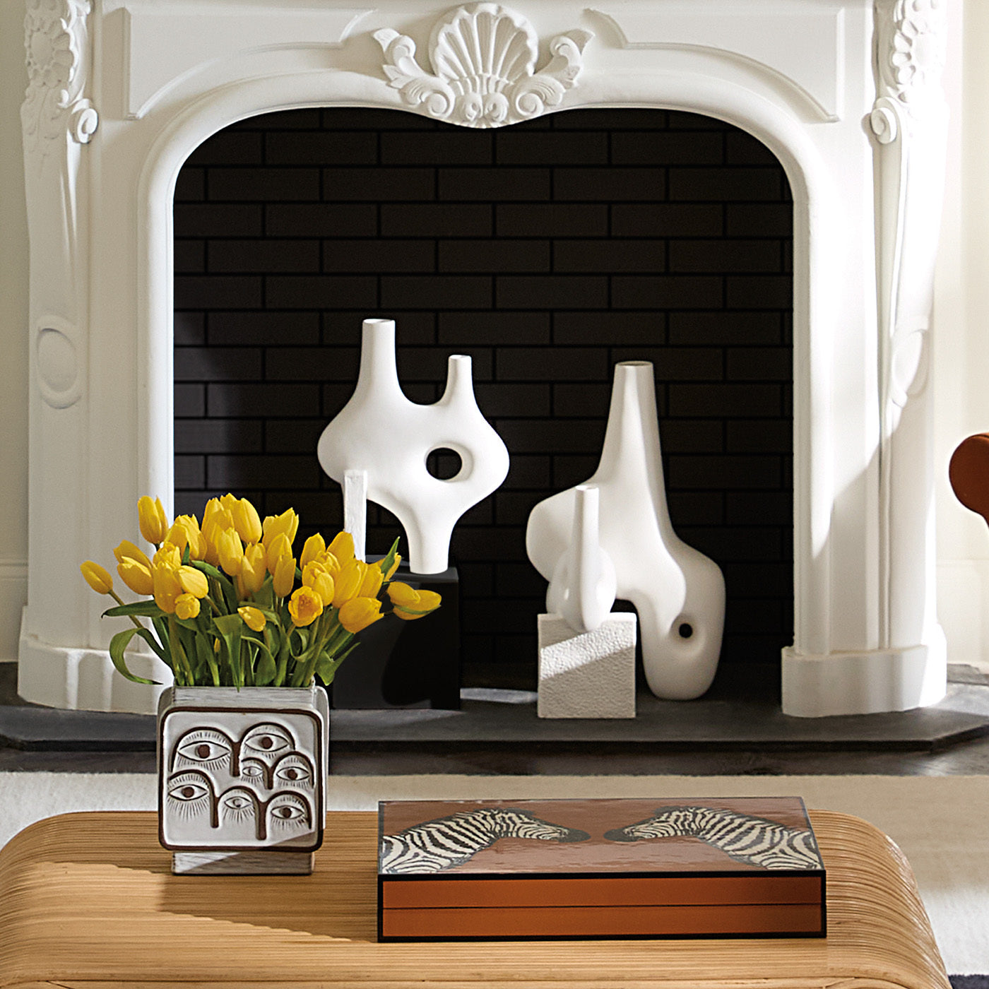 Paradox XL Vase - Large Modern Ceramic Flower Vase for Home Decor, Wedding Centerpieces & Office Desk Decorations