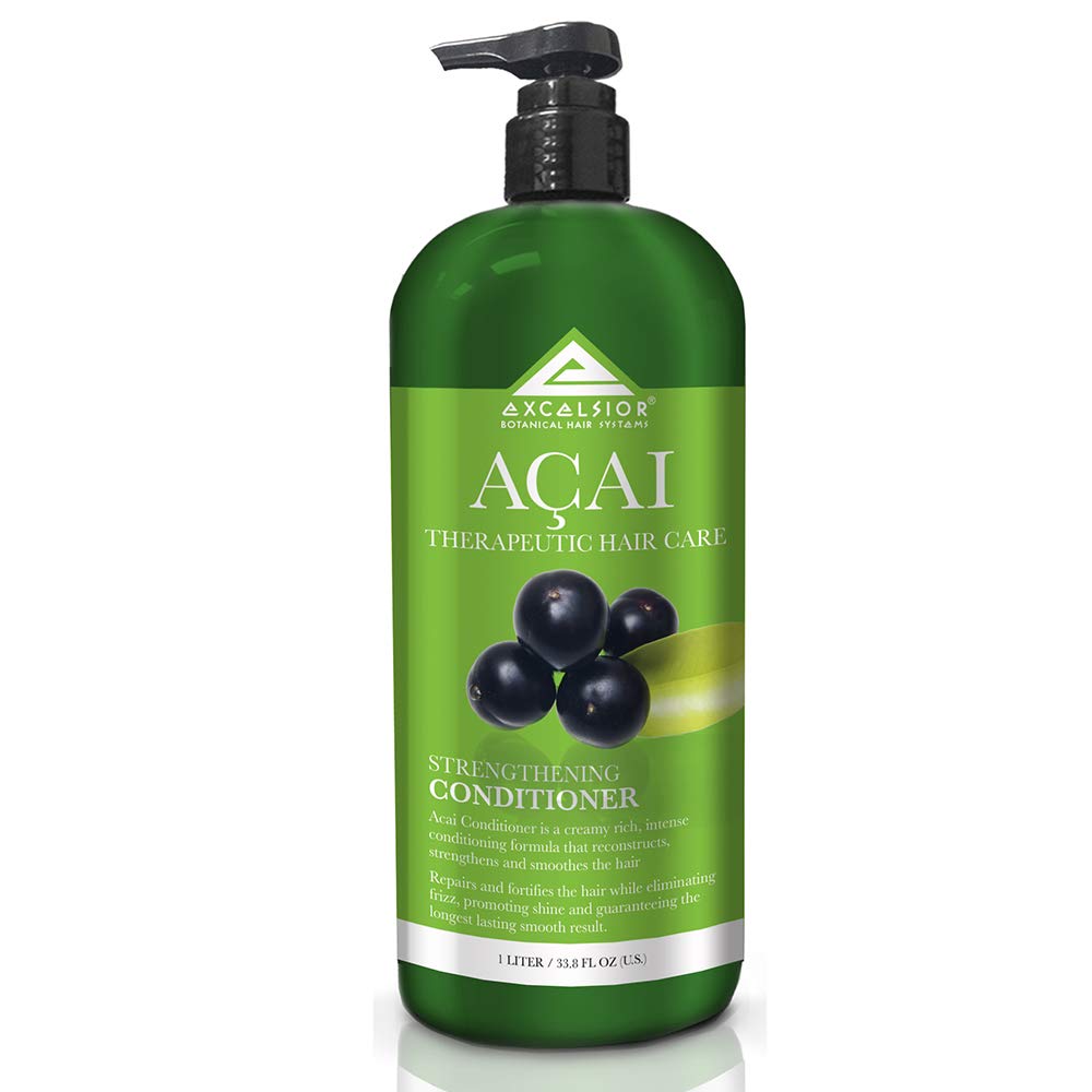 Excelsior Therapeutic Hair Care Acai Strengthening Conditioner - 33.8 oz (Pack of 6) | Deep Moisturizing & Repairing for Damaged Hair - Salon Quality Treatment for Dry, Frizzy & Color-Treated Hair - Perfect for Home & Professional Use