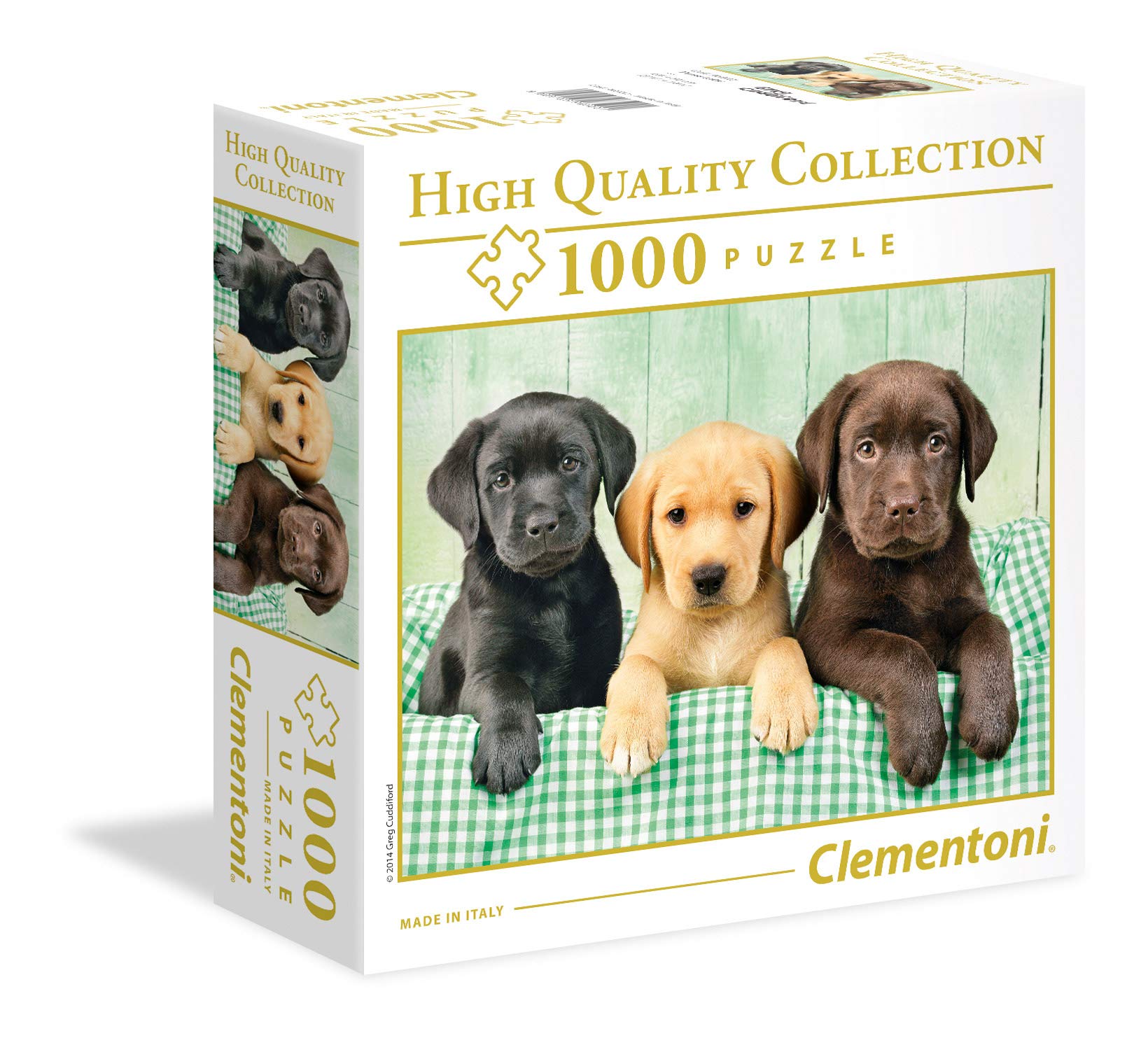 Clementoni 1000 Piece Jigsaw Puzzle - Three Labradors Dog Breed Puzzle for Adults (Square Box) | Challenging Puzzle Game for Family Night & Relaxation