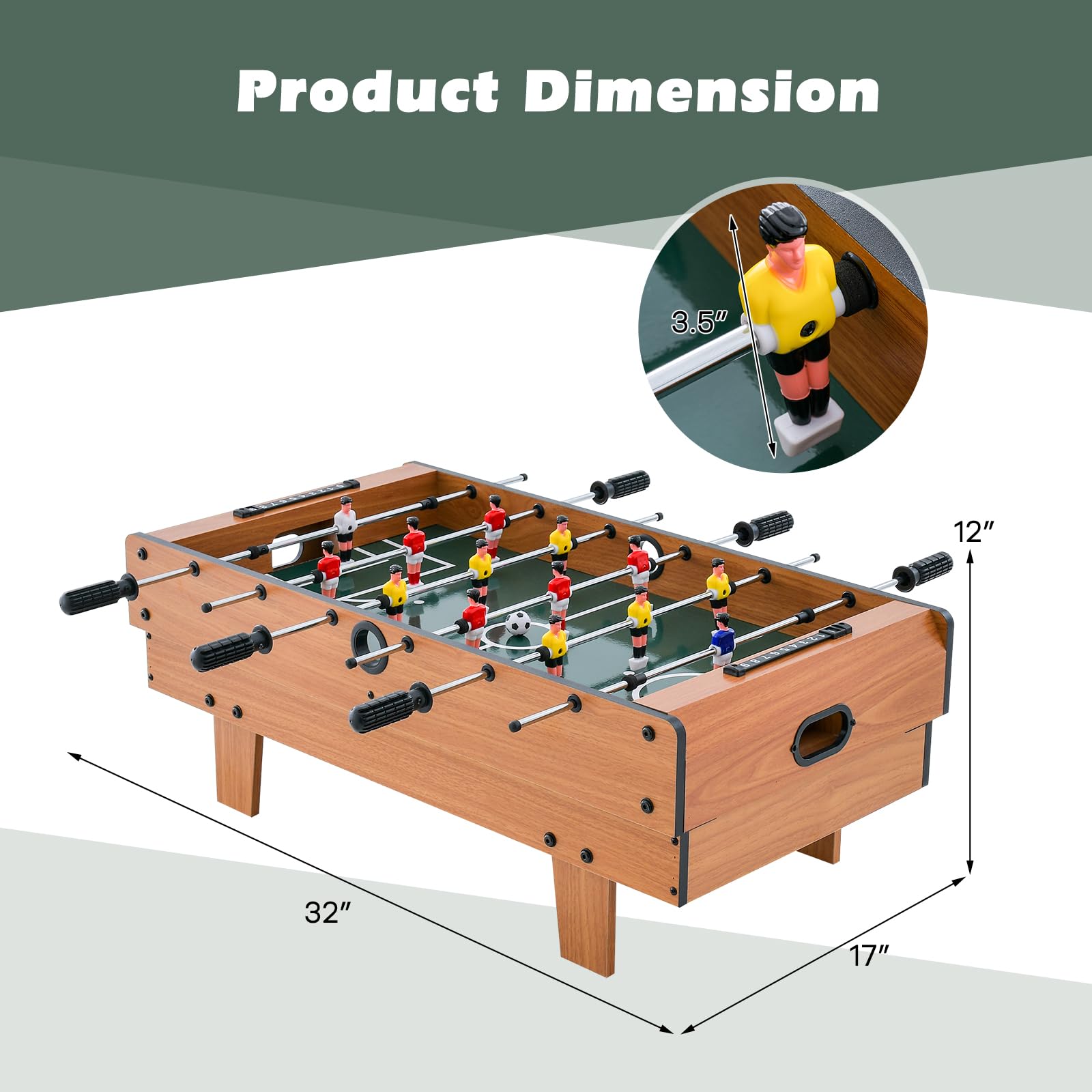Giantex 4-in-1 Multi Game Table - Foosball, Billiards, Ping Pong & Push Hockey Combo - Wooden Arcade Game Table Set for Adults & Family Game Night - Perfect for Home Entertainment, Game Rooms & Party Gatherings