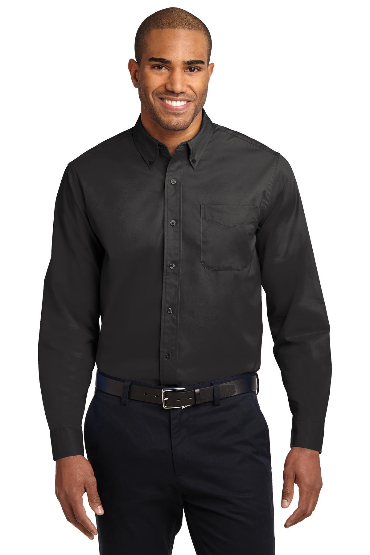 Port Authority Men's Tall Long Sleeve Easy Care Work Shirt - Comfortable Office & Casual Wear for Business Professionals