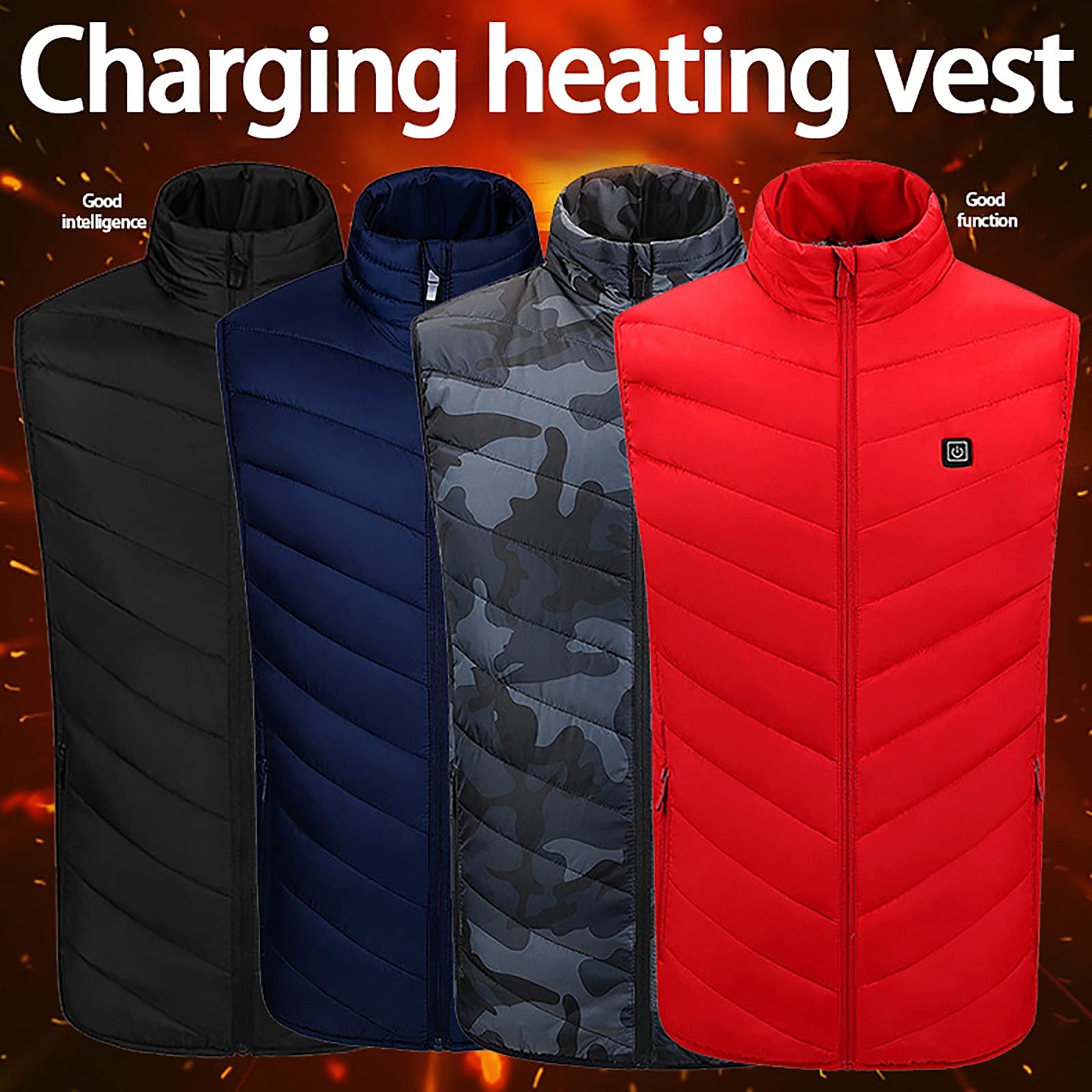 Lightweight USB Heated Vest for Women - Electric Heating Jacket with USB Charging for Outdoor Activities, Winter Sports & Cold Weather (Batteries Not Included)