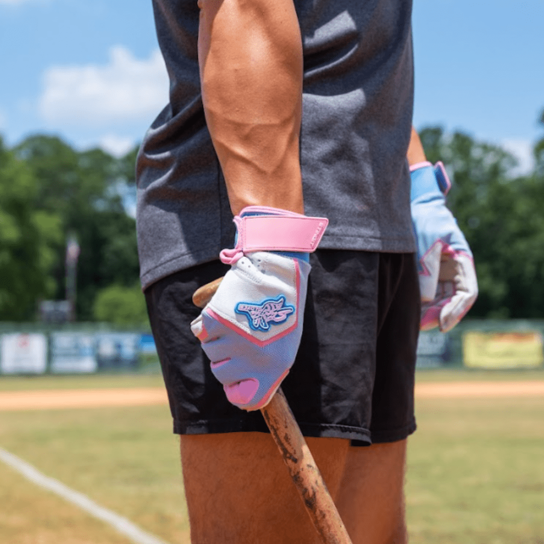 Sting Squad Batting Gloves - Cotton Candy Color | Breathable & Grip-Enhanced Baseball Gloves for Training & Games | Perfect for Youth & Adult Players