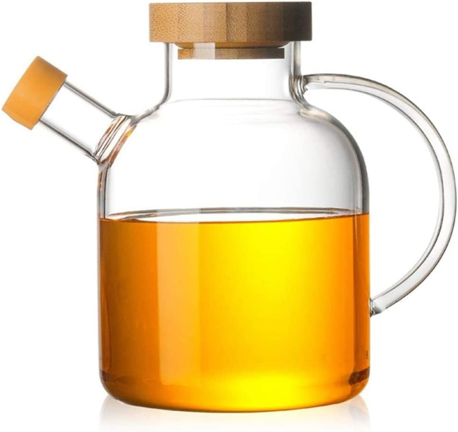 **650ml Glass Olive Oil Dispenser Bottle with Anti-Leak Spout - Perfect for Kitchen, Salad Dressing & Cooking - Oil, Vinegar, Soy Sauce Sprayer with Horn Mouth & Stoppers**